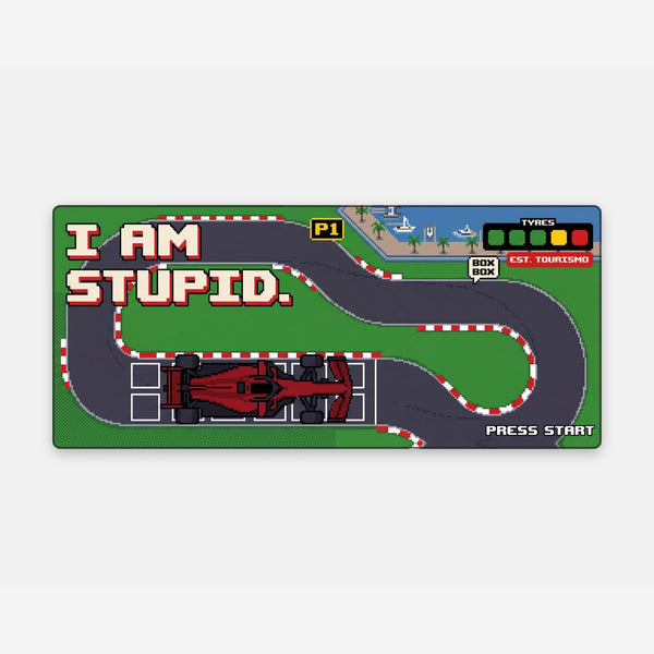 Leclerc 16-Bit Pixel Art Mouse Mat — flat view of the mat.