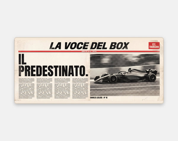 Mouse Pad Charles Leclerc Il Predestinato, flat view of the mat