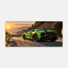 Mouse Pad Lamborghini Aventador SVJ Verde Mantis, flat view of the mat