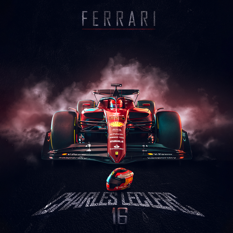 Ferrari Charles Leclerc F1 Canvas, view 2