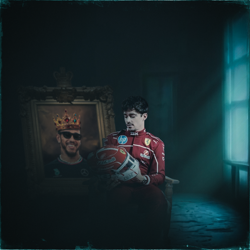 F1 Leclerc x Hamilton – The Throne's Legacy Canvas, view 2