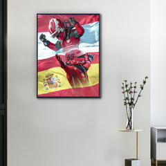 F1 Carlos Sainz Madrid X Monaco Canvas