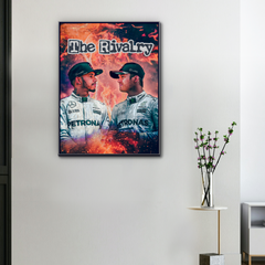 F1 Lewis Hamilton & Nico Rosberg The Rivalry Canvas