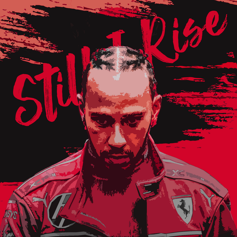 F1 Canvas Lewis Hamilton I Will Always Rise Again, view 2