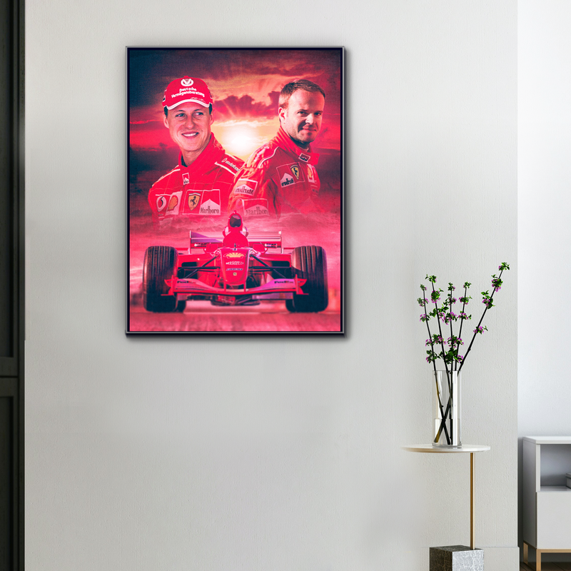 F1 Michael Schumacher & Rubens Barrichello, Scuderia Ferrari 2004 Canvas, view 1