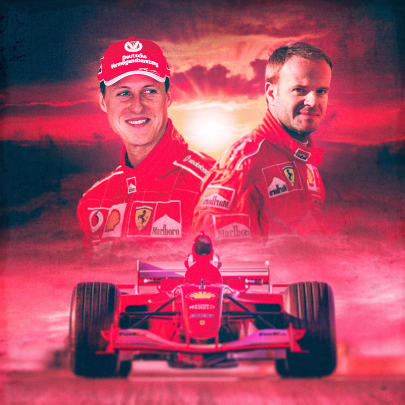 F1 Michael Schumacher & Rubens Barrichello, Scuderia Ferrari 2004 Canvas, view 2