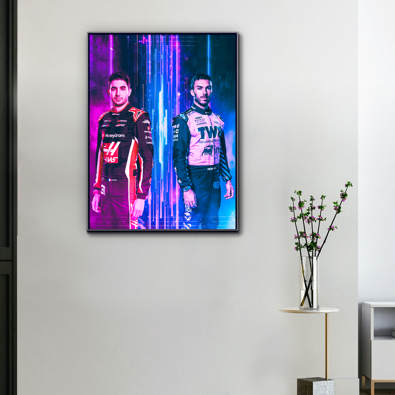 F1 Canvas Esteban Ocon x Pierre Gasly Cold-Blooded Rivals, view 1