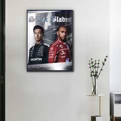 F1 Silver Blades Russell x Hamilton Canvas