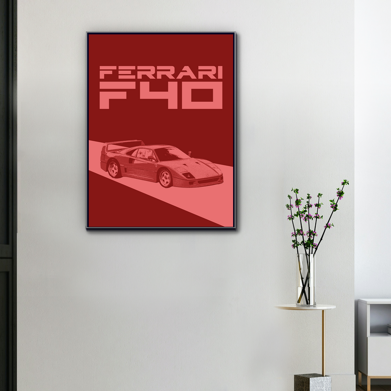 Ferrari F40 Canvas – Monolithic Red, view 1