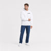 Sweat Bugatti Veyron Molsheim Society blanc vu de face en plan large avec logo Tourismo