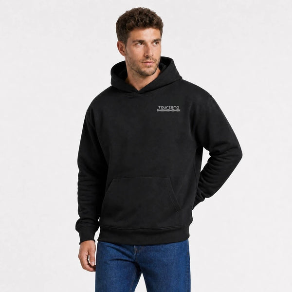 Sweat Chevrolet Camaro Iroc Z Sunset Spec noir vu de face en plan rapproché avec logo Tourismo
