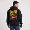 Sweat F1 Ayrton Senna noir à capuche vu de dos avec design Signature McLaren MP4/4