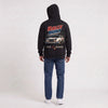 Sweat Fiat 131 Abarth noir porté de dos en plan large