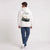 White Jaguar D-Type Le Mans N°6: Born for Le Mans hooded sweatshirt, back view