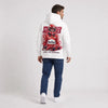 Sweat F1 Michael Schumacher Signature blanc porté de dos en plan large