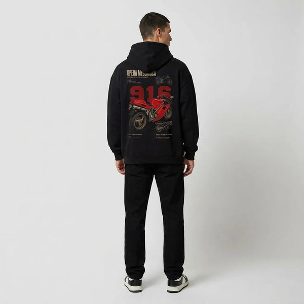 Sweat Opera Meccanica Ducati 916 Tourismo Clothing, vue additionnelle.