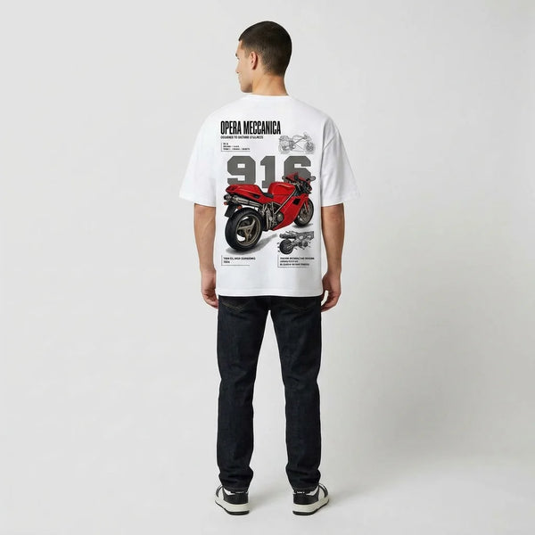 T-shirt Opera Meccanica Ducati 916 Tourismo Clothing, vue complémentaire.
