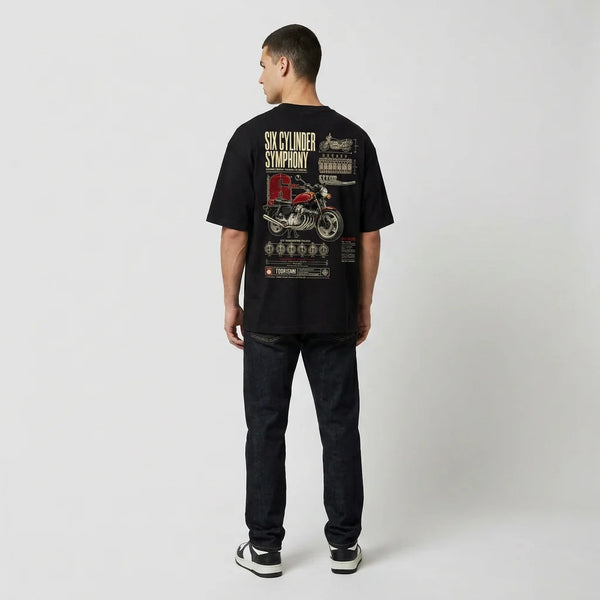 T-shirt Six Cylinder Symphony Honda CBX1000 Tourismo Clothing, vue additionnelle.