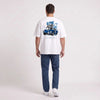 T-shirt Alpine A110 blanc porté de dos en plan large