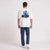 T-shirt Alpine A110 blanc porté de dos en plan large