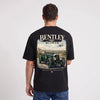 T-shirt Bentley Blower The Art of Adventure noir, voiture de course britannique vue de dos