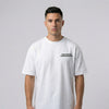 T-shirt BMW M3 G80 blanc vue de face avec logo Tourismo sur la poitrine