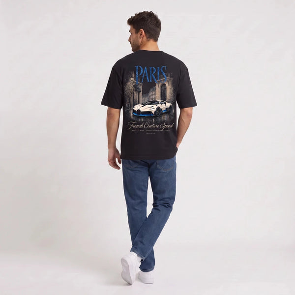 T-shirt Bugatti Divo French Couture Speed noir vu de dos