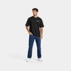 T-shirt Chevrolet Camaro 1969 Street Hunter noir vu de face en plan large avec logo Tourismo