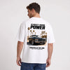 T-shirt Chevrolet Chevelle SS 396 Street-Born Power blanc porté de dos