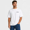 T-shirt Chevrolet Impala 1964 Built For The Boulevard blanc vu de face en plan rapproché avec logo Tourismo