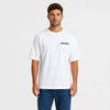 T-shirt Dodge Viper Acr Track Predator blanc vu de face en plan rapproché avec logo Tourismo