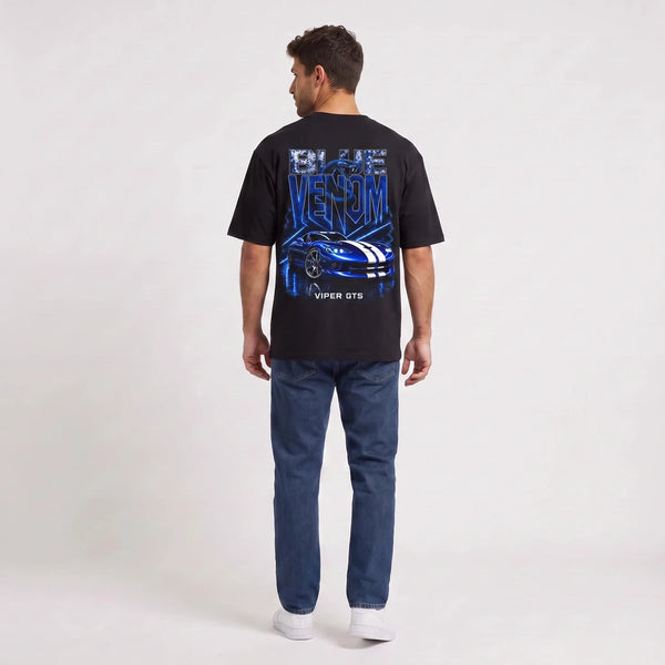 T-shirt Dodge Viper GTS Blue Venom noir vu de dos