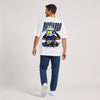 T-shirt F1 Daniel Ricciardo Signature blanc porté de dos en plan large