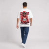 T-shirt F1 Michael Schumacher Signature blanc porté de dos en plan large
