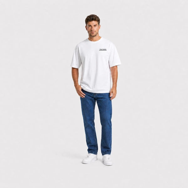 T-shirt Ford Bronco Raptor Off Road blanc vu de face en plan large avec logo Tourismo