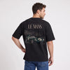 Black Jaguar D-Type Le Mans N°6 T-shirt, worn, back view