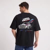 T-shirt Lancia Delta Integrale noir, voiture de rallye vue de dos