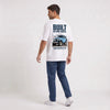 T-shirt Toyota Land Cruiser FJ40 Built Beyond Roads blanc vu de dos