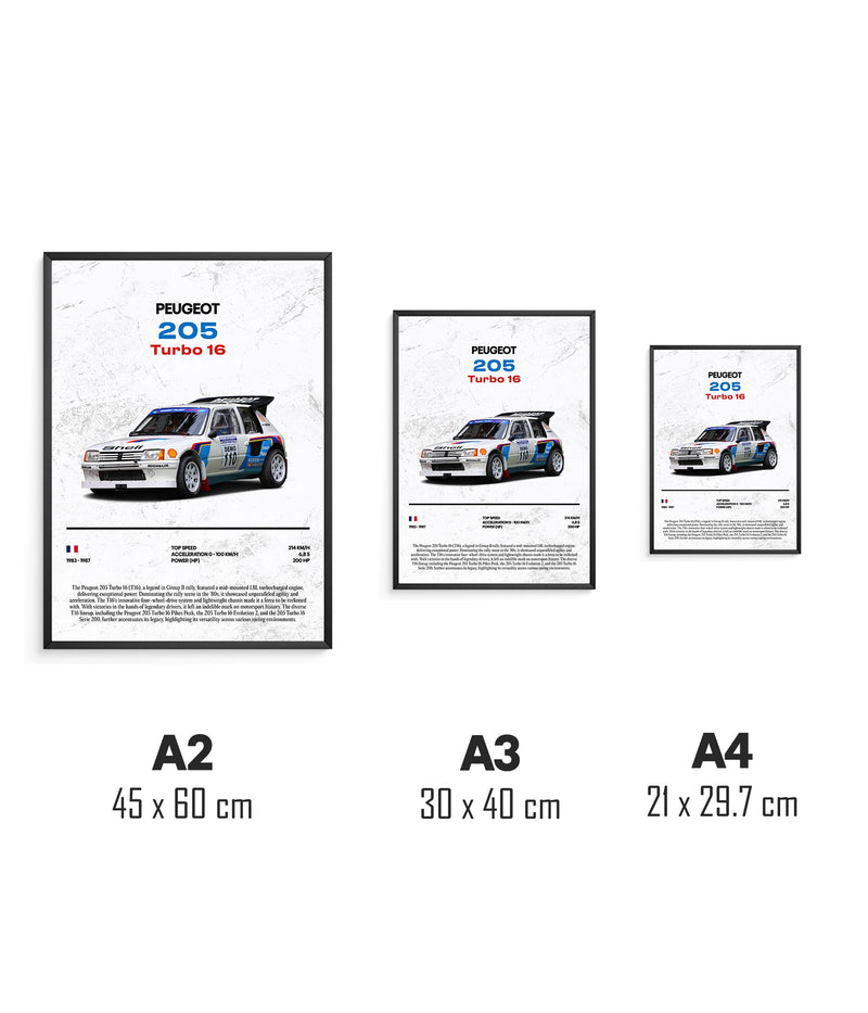 Peugeot 205 Turbo 16 Poster, view 3
